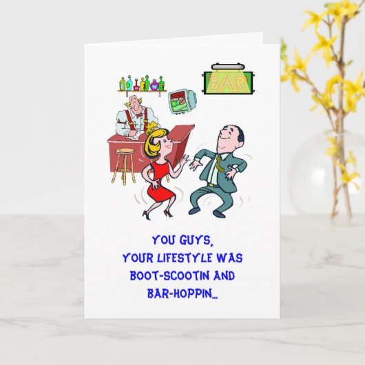 Bar-Hoppin - Jubileum Kaart (Gele Bloem)