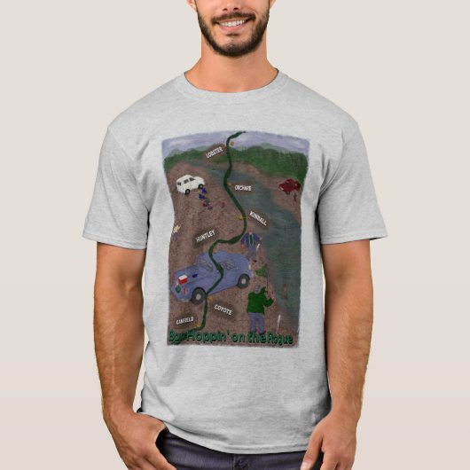 Bar Hoppin' op de Rogue T-shirt (Voorkant)