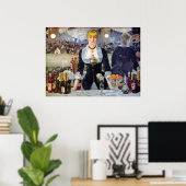 Bar in Folies-Bergere door Edouard Manet Poster (Thuiskantoor)