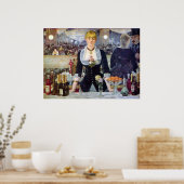 Bar in Folies-Bergere door Edouard Manet Poster (Keuken)