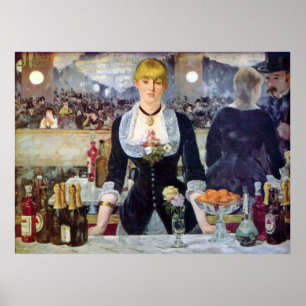 Bar in Folies-Bergere door Edouard Manet Poster