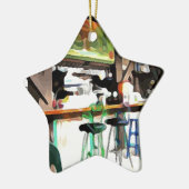 Bar in sleutelwesten keramisch ornament (Links)