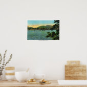 Bar Island Uitzicht van de Bar Harbour Poster (Keuken)