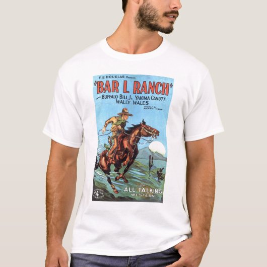 "Bar L Ranch" 1930 poster T-shirt voor film (Voorkant)