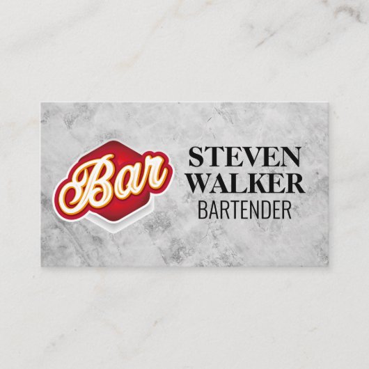 Bar Logo | Horeca Afsprakenkaartje (Voorkant)