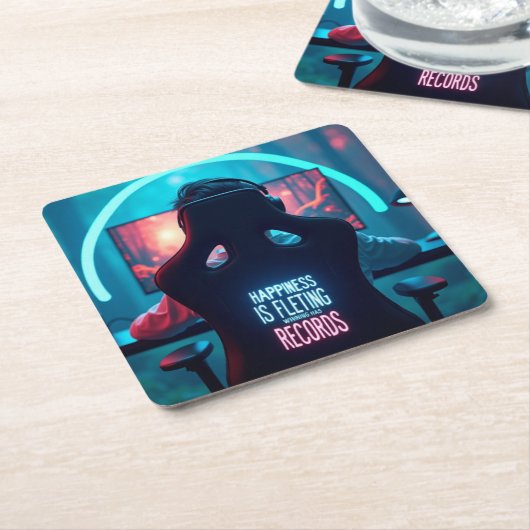 Bar Mat: Winnen heeft records Kartonnen Onderzetters (Schuin)