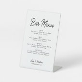 Bar Menu Alcohol Drinken Wedding minimalist Reclamebord Met Voetstuk