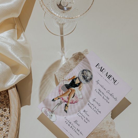 Bar Menu Disco Cocktail Meisje