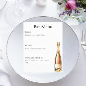 Bar menu fles wijn prosecco