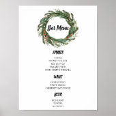 BAR MENU groot teken | Winteradem Poster (Voorkant)