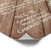 Bar Menu - Houten Vat Huwelijksfeest Poster (Hoek)