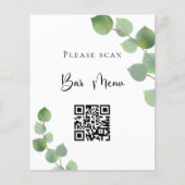 Bar menu QR-code eucalyptus groen (Voorkant)