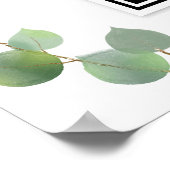 Bar menu QR-code eucalyptusgroen Poster (Hoek)