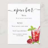 Bar menu rode drink (Voorkant)