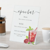 Bar menu rode drink reclamebord met voetstuk (Insitu)