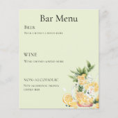 Bar menu salie groene limonade (Voorkant)
