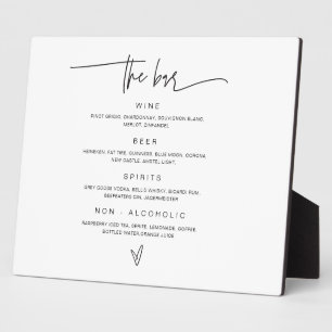 Bar Menu Trouw Drank Bord Receptie Decor G400 Fotoplaat