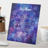 Bar Menu Waterverf Galaxy Sterrennacht Wedding Reclamebord Met Voetstuk (Insitu)