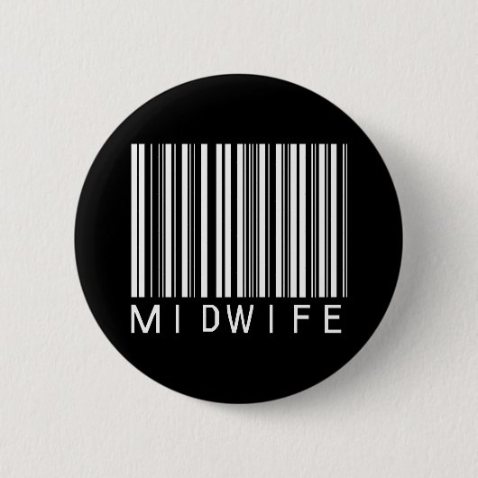 BAR MIDWIFE DARK RONDE BUTTON 5,7 CM (Voorkant)