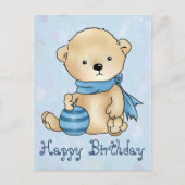 Bär mit Ball, blu Briefkaart (Voorkant)