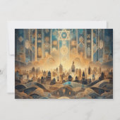 Bar Mitswa Abstract Israël Achtergrond Kaart (Achterkant)