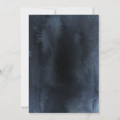 Bar Mitswa aquarel uitnodiging | Abstract blauw (Achterkant)