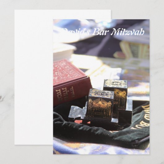 Bar Mitswa/Bat Mitswa Kaart (Voorkant / Achterkant)
