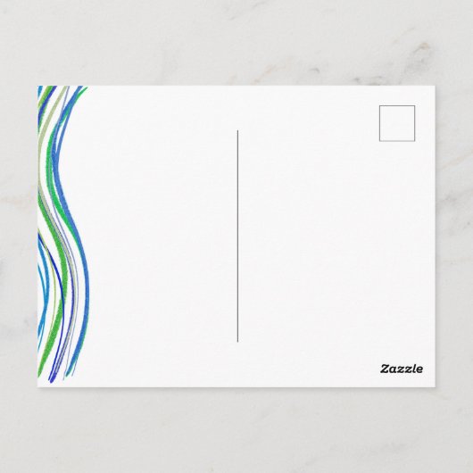 Bar Mitswa Blauw en Groen Bedankt Briefkaart (Achterkant)