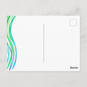 Bar Mitswa Blauw en Groen Bedankt Briefkaart (Achterkant)