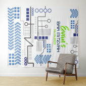 Bar Mitswa DIGITALE Fotocabine Feest Achtergrond Wandkleed (In Situ (horizontaal))