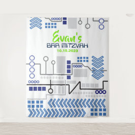 Bar Mitswa DIGITALE Fotocabine Feest Achtergrond Wandkleed