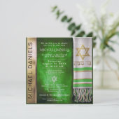 Bar Mitswa gebedssjaal uitnodiging (Staand voorkant)