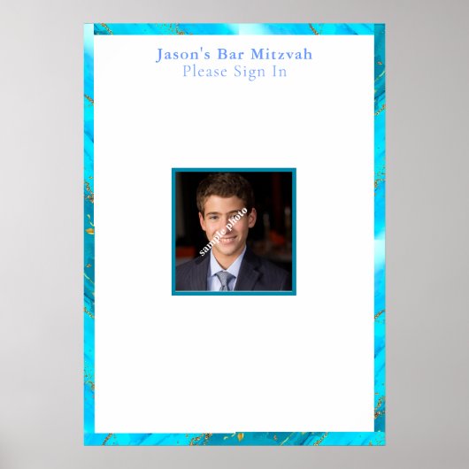 Bar Mitswa, Gewoonte, Foto Inschrijfbord Poster (Voorkant)