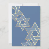 Bar Mitswa Gouden Ster van David op Elke Kleur Kaart (Achterkant)