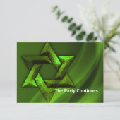 Bar Mitswa Groene Ster van David Kaart (Staand voorkant)