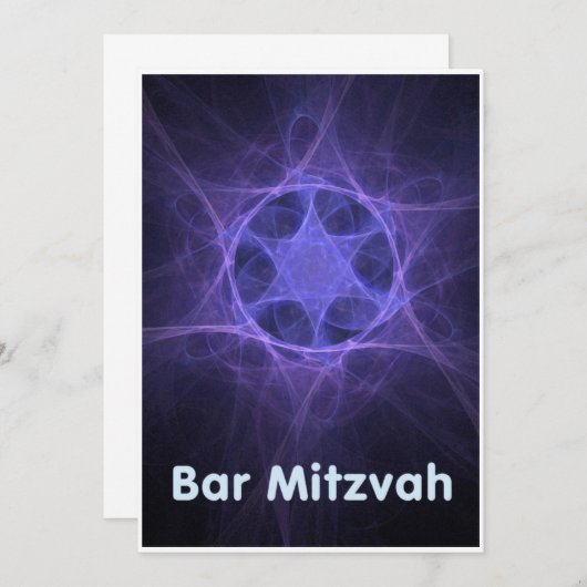 Bar Mitswa Kaart (Voorkant / Achterkant)