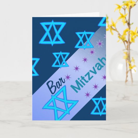 Bar Mitswa-kaart Kaart (Gele Bloem)