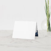 Bar Mitswa Minimal Navy Blue Agate Script Blank Bedankkaart (Achterkant)