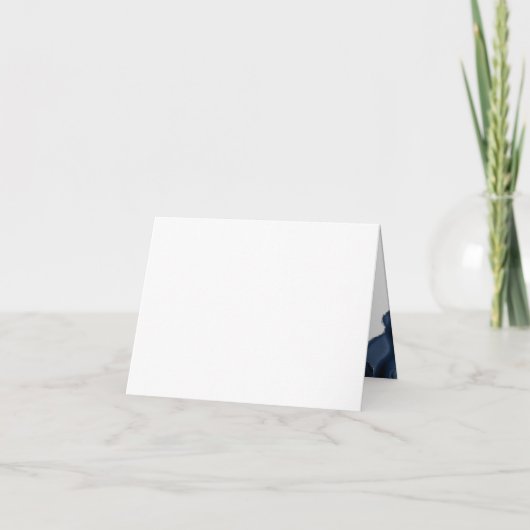 Bar Mitswa Minimal Navy Blue Agate Script Blank Bedankkaart (Achterkant)
