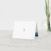 Bar Mitswa Modern Blauw Zilver Tallit Krachtig Sch Bedankkaart (Achterkant)