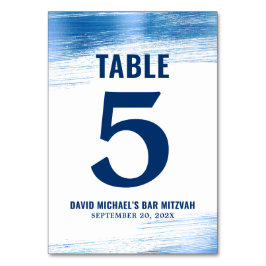 Bar Mitswa Navy Typografie Blauwe Folie Modern Bol Kaart