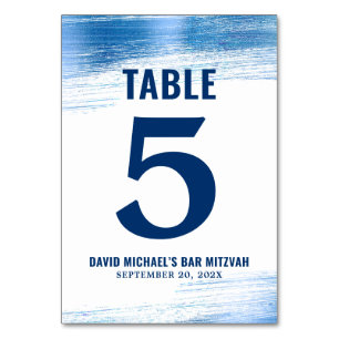 Bar Mitswa Navy Typografie Blauwe Folie Modern Bol Kaart