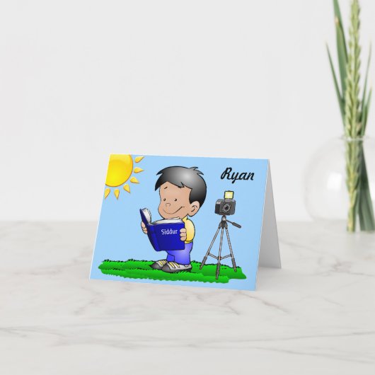 Bar Mitswa Notitiekaarten of Bar Mitswa Uitnodigin (Voorkant)