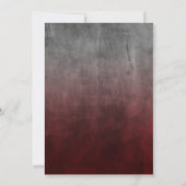 Bar Mitswa Ombre Grunge Rood Kaart (Achterkant)