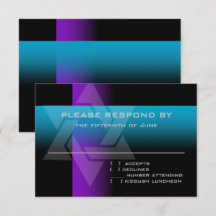 Bar Mitswa paars en turquoise op elke kleur