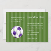 Bar Mitswa paars en witte voetbal Kaart (Voorkant)