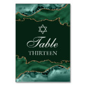 Bar Mitswa Party Donkergroene Gouden Ster van Davi Kaart (Voorkant)