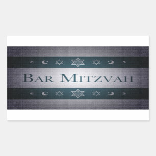 Bar mitswa rechthoekige sticker