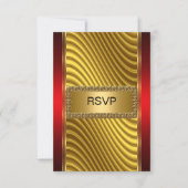 Bar Mitswa rsvp Goud en Rood (Voorkant)