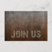 Bar Mitswa Ruwde Fade Roest RSVP Kaart (Voorkant)